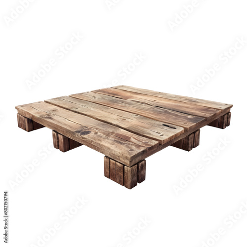 Wooden platform 3D PNG clipart isolated on a transparent background