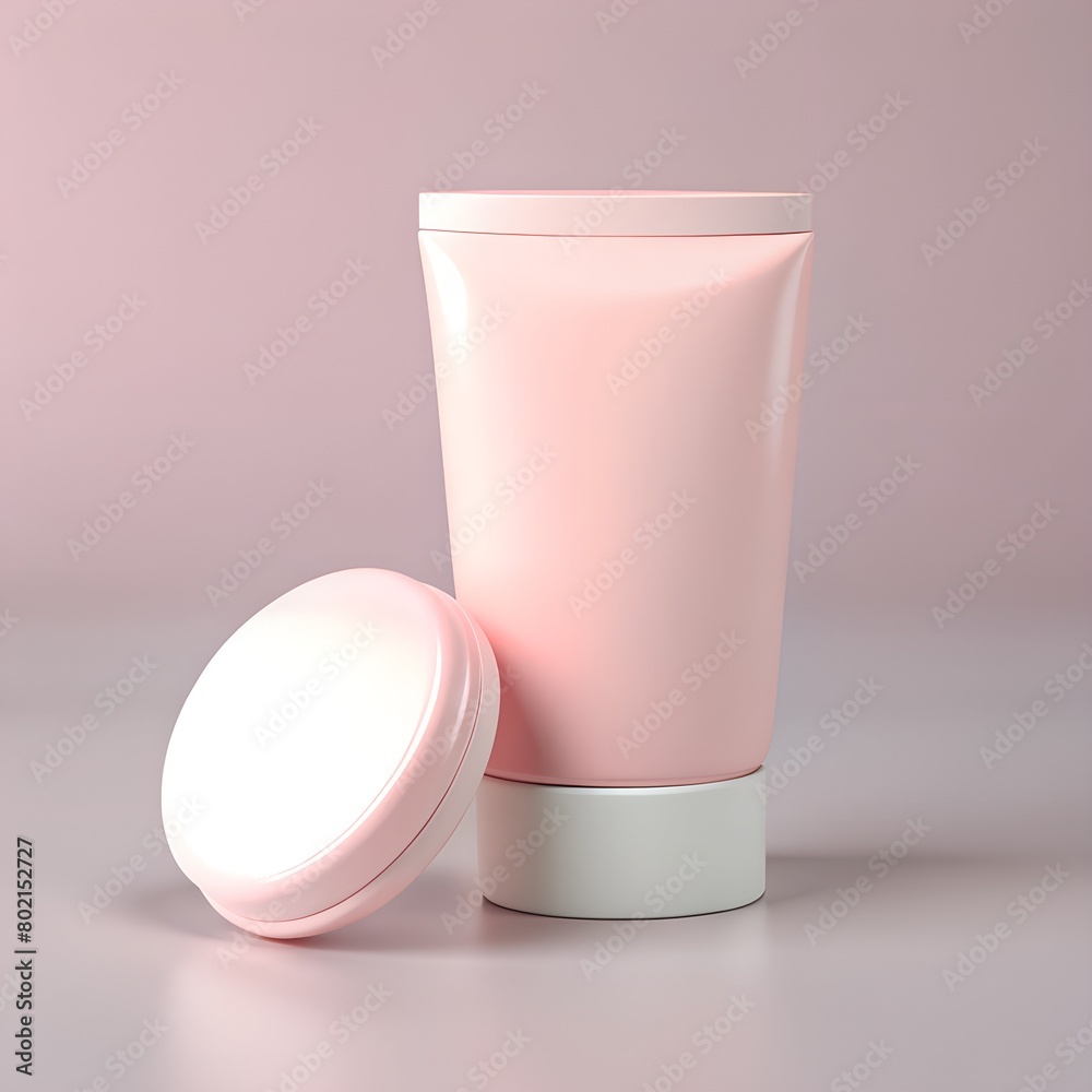matte white soft touch plastic luxury cosmetics diffrent packages mock-up matte white soft touch plastic luxury cosmetics diffrent packages mock-up