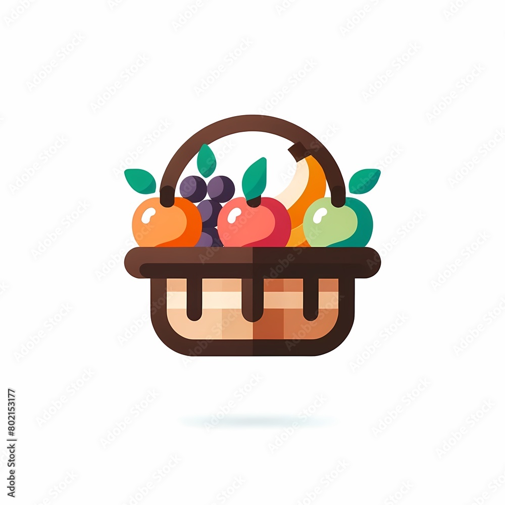 Fototapeta premium Fruit basket, Generative AI 