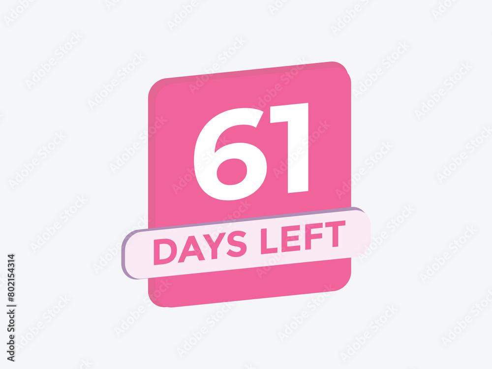 61 days to go countdown template. 61 day Countdown left days banner design. 61 Days left countdown timer 61 days to go countdown template. 61 day Countdown left days banner design. 61 Days left countdown timer