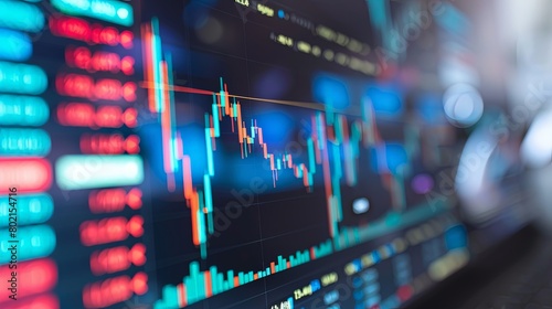 Close-up of a computer screen showing real-time stock market data and graphs, crucial for making investment decisions.