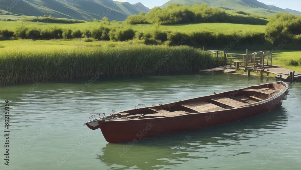 Fototapeta premium boat on the lake