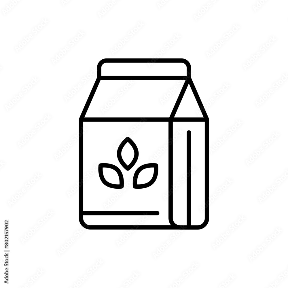 Flour bag outline icons, accounting minimalist vector illustration ,simple transparent graphic element .Isolated on white background