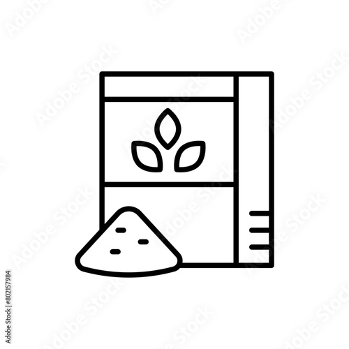 Flour outline icons, accounting minimalist vector illustration ,simple transparent graphic element .Isolated on white background
