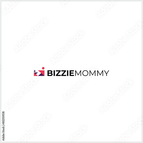 abstract mother and child logo