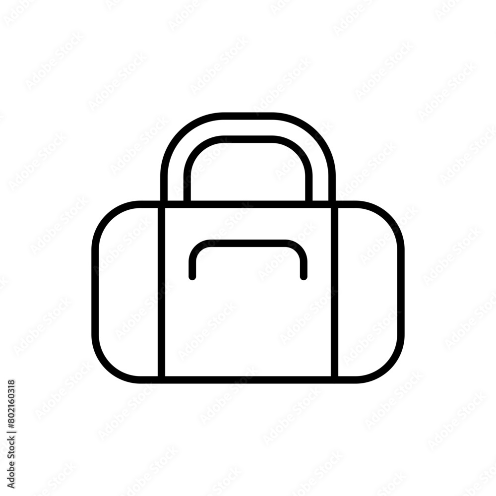 Gym bag outline icons, accounting minimalist vector illustration ,simple transparent graphic element .Isolated on white background Gym bag outline icons, accounting minimalist vector illustration ,simple transparent graphic element .Isolated on white background