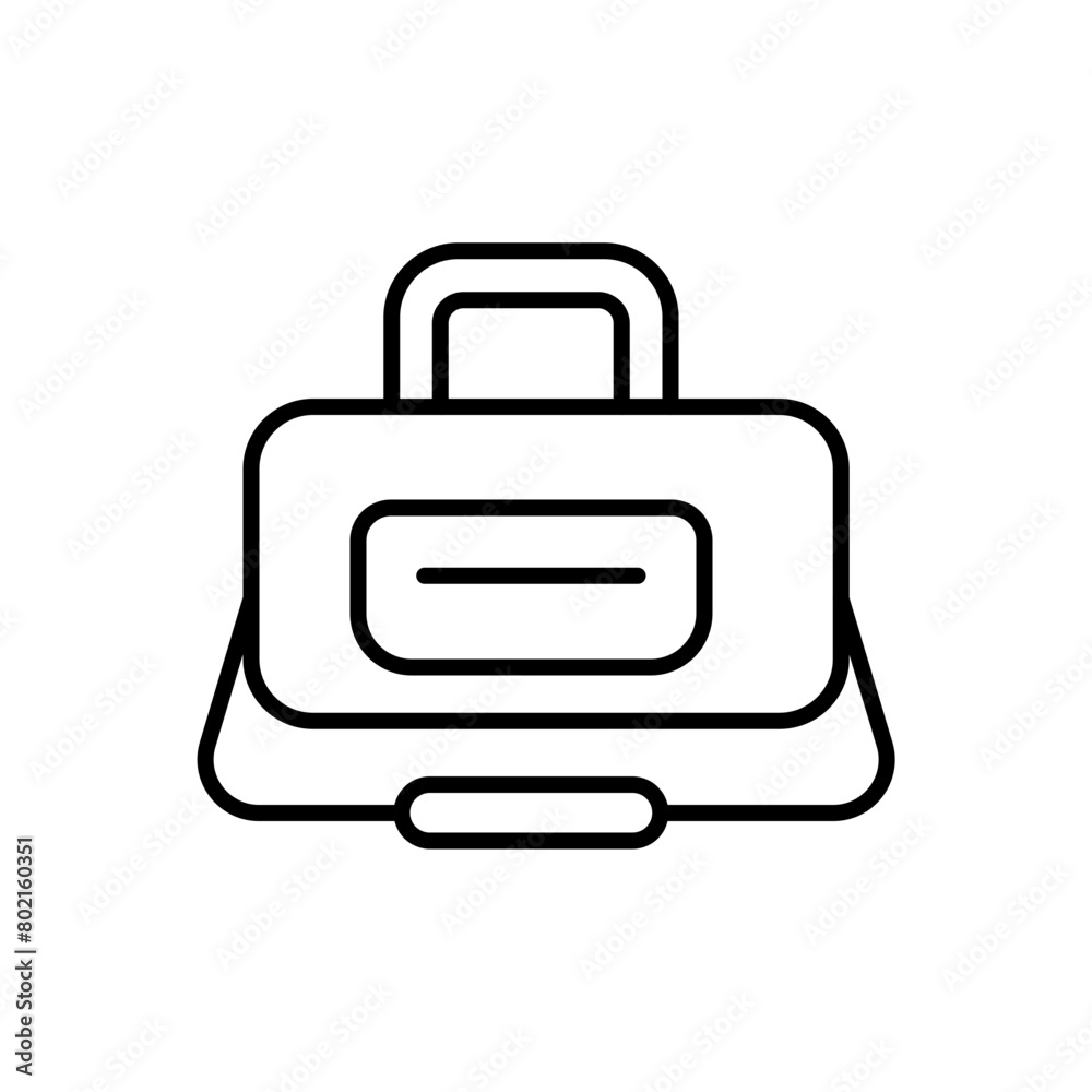Gym bag outline icons, accounting minimalist vector illustration ,simple transparent graphic element .Isolated on white background Gym bag outline icons, accounting minimalist vector illustration ,simple transparent graphic element .Isolated on white background