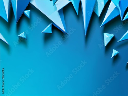 Abstract geometric triangular on  blue background 
 photo