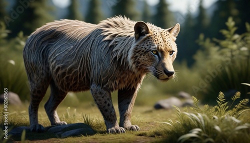 3d model A detailed portrait of a wild animal in i (9)