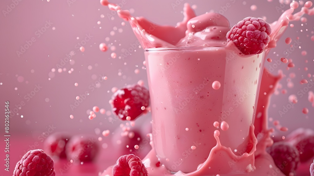a splash of raspberry smoothie a splash of raspberry smoothie