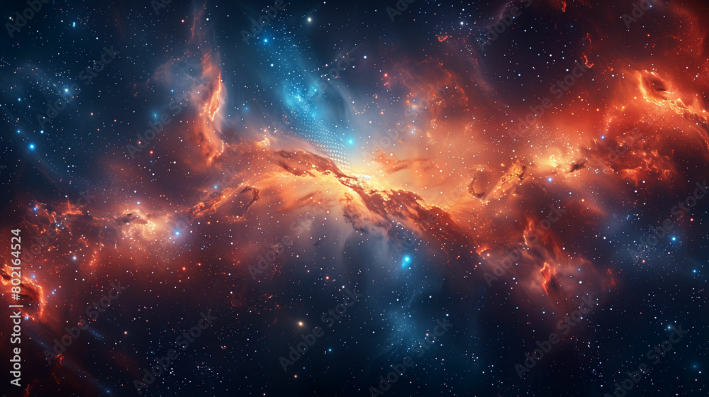 Fototapeta premium Vibrant space filled with stars. Generative AI