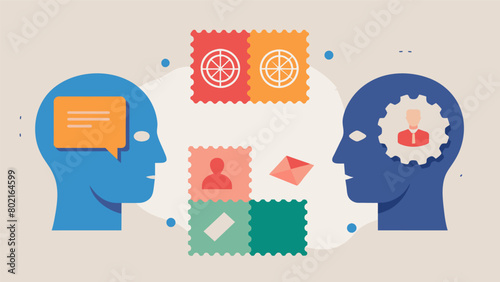 As the therapy progresses the stamps begin to change to brighter colors symbolizing the improvement in the individuals mental state..