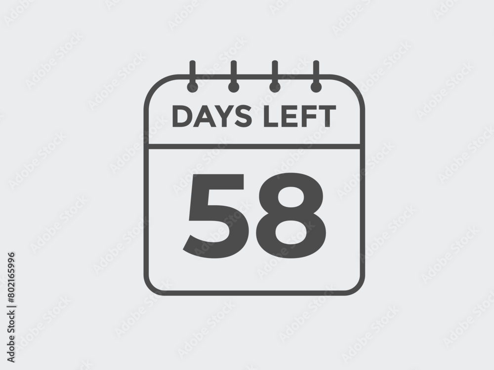 58 days to go countdown template. 58 day Countdown left days banner design. 58 Days left countdown timer
58 days to go countdown template. 58 day Countdown left days banner design. 58 Days left countdown timer