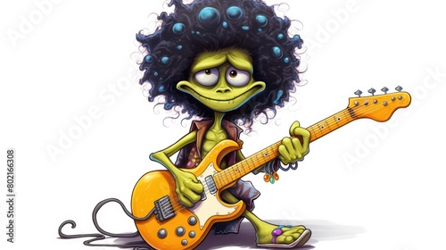 rock star with guitar