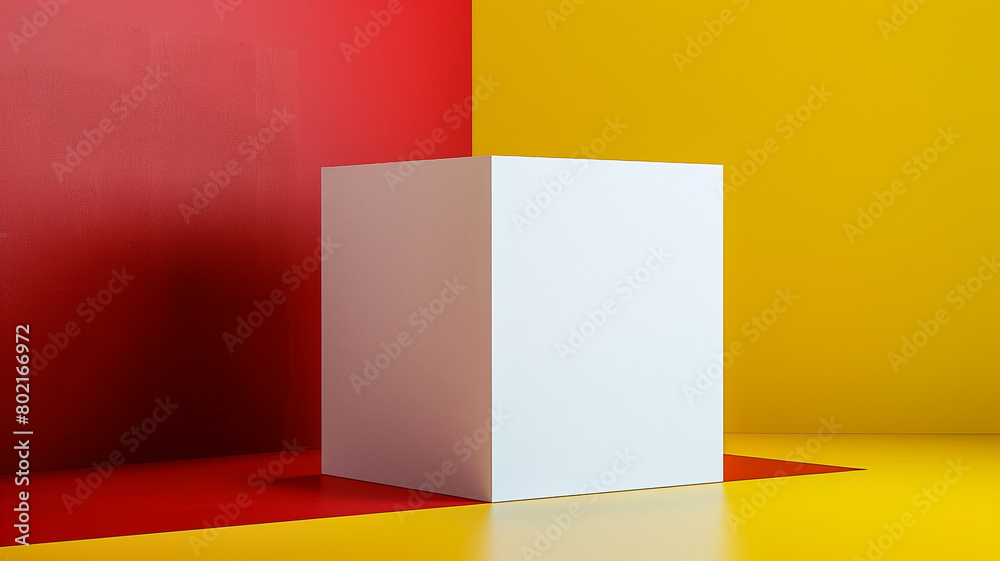 A white blank boxes on a red and yellow background A white blank boxes on a red and yellow background