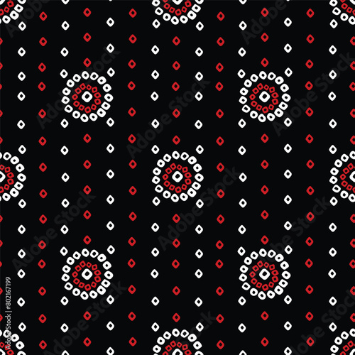 Indian Traditional Bandhani Chunri design allover seamless repeat pattern for shirt kurti saree stole scarf dupatta vector editable artwork