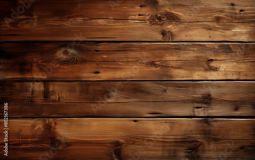 Close up of weathered wood planks against dark background. Generative AI