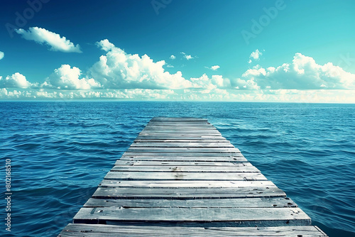 wooden pier on the ocean