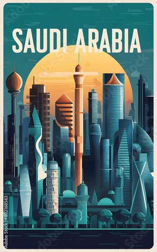 Saudi Arabia Travel Poster Design