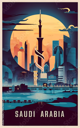 Saudi Arabia Travel Poster Design