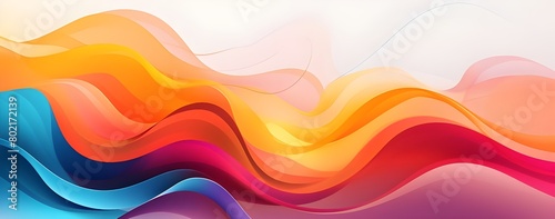 Colorful background with colorful waves and bubbles on white background, colorful background design, colorful background, illustration of colorful abstract background with wavy