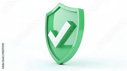cartoon 3d Icon safety shield check mark perspective . green symbol security safety icon. Checkmark in minimalistic style. 3d vector illustration. white background Free Download cartoon 3d Icon safety shield check mark perspective . green symbol security safety icon. Checkmark in minimalistic style. 3d vector illustration. white background - GFXLoad
