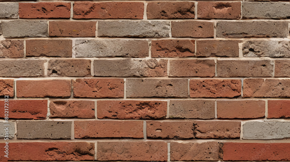 Obraz premium Stone Wall Texture. Brick Wall Background. Rough Stone Surface. Ancient Brickwork. Weathered Vintage Old Masonry Rustic Aged Architecture Pattern Urban Red
