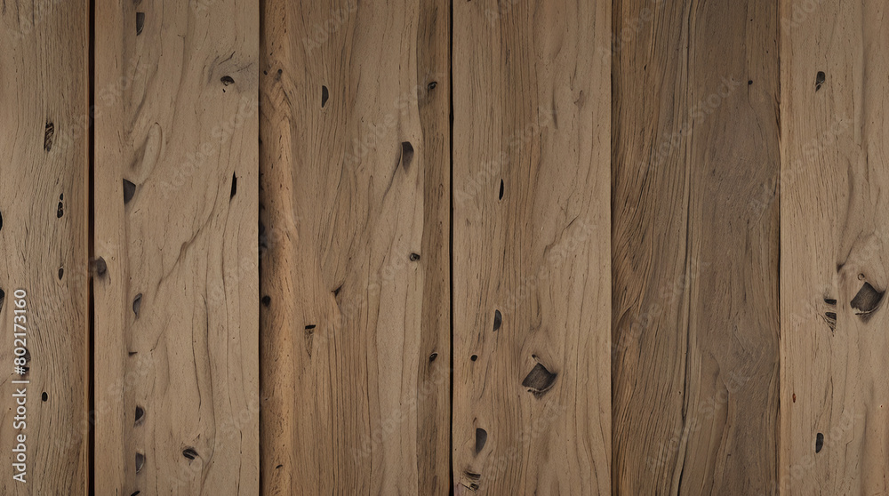 Naklejka premium Vintage Wooden Plank Wall. Rustic Wood Board Background. Antique Paneling Texture. Rough Timber Wall Surface. Weathered Lumber Board Fence