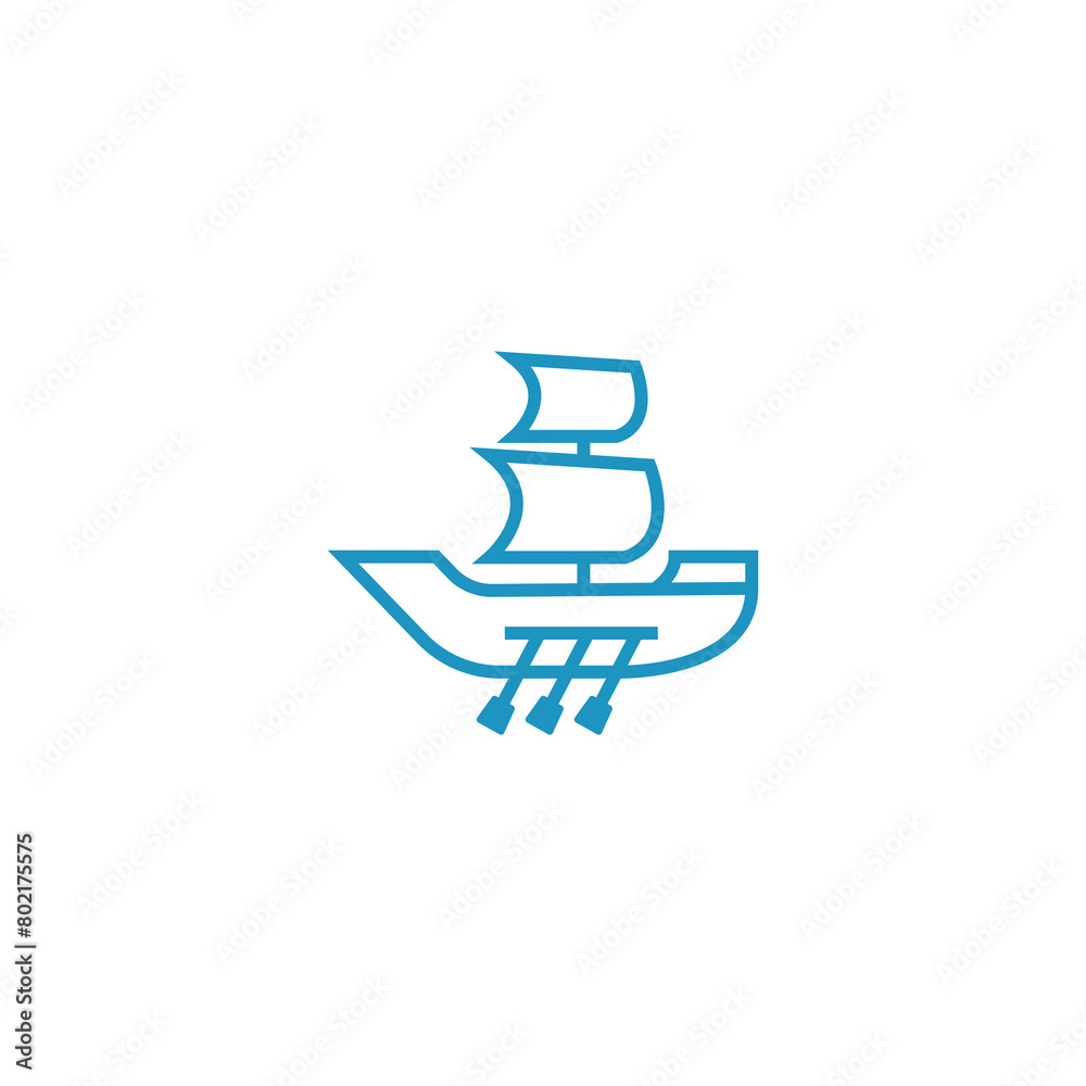 Modern ship logo design vector illustration Modern ship logo design vector illustration