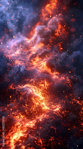 Cursed Souls Consumed by the Eternal Flames of Hell in 3D Render