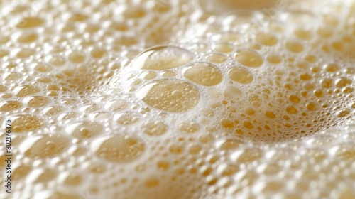 beer foam bubbles close up