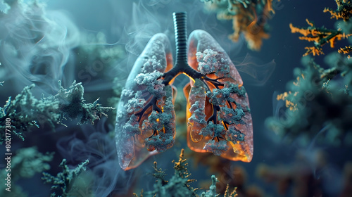 Immersive Virtual Reality of Lungs Affected by Air Pollution photo