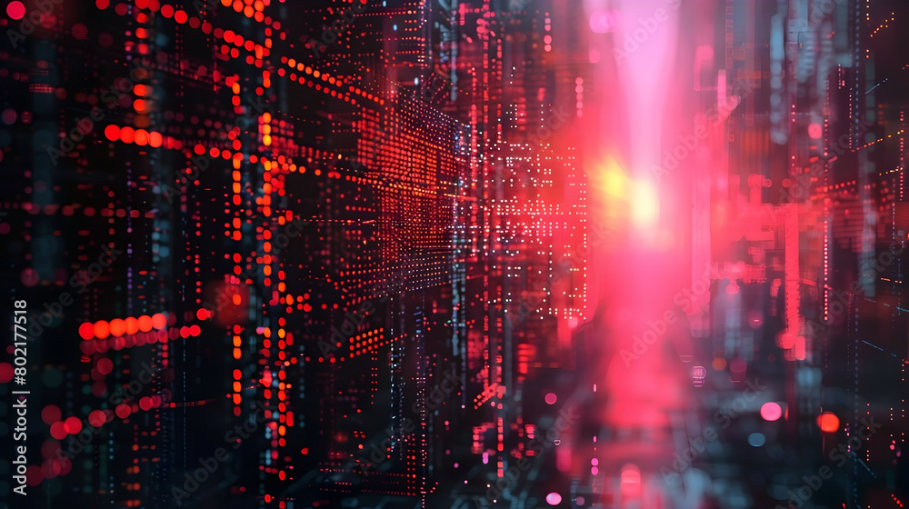Minimalist Cyber Breach Exposing Digital Footprints in Chaotic Neon Landscape Minimalist Cyber Breach Exposing Digital Footprints in Chaotic Neon Landscape