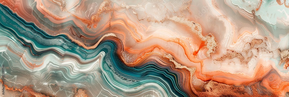 Fluid Elegance of Swirling Alcohol Ink Marble Art Fluid Elegance of Swirling Alcohol Ink Marble Art