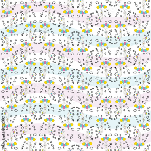 Cute Unicorn . Seamless repeating background texture pattern for fashion fabrics, textile graphics, prints  (ID: 802180517)