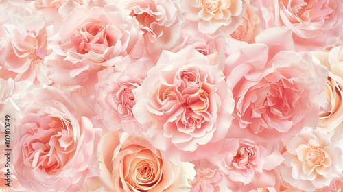 Pink roses background, floral background template
