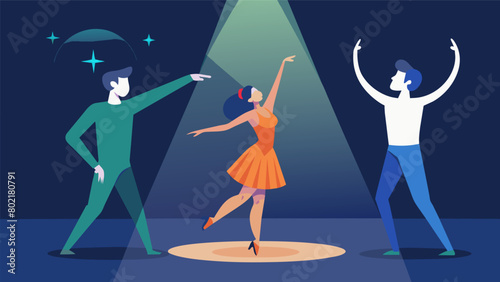 The ballet performance featured dimmed spotlights and a sign language interpreter making it accessible for both visually and auditorily sensitive. Vector illustration