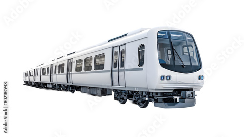 Metro Train isolated on a transparent background