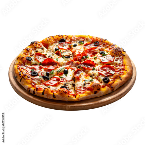 pizza isolated on a transparent background