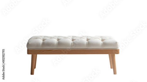 upholstered bench isolated on a transparent background