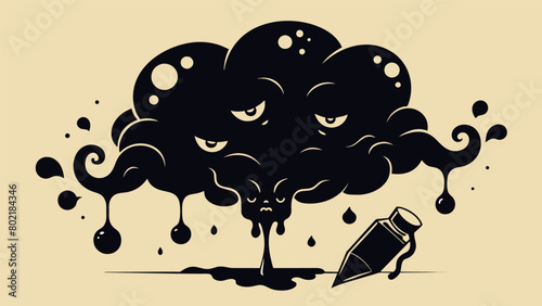 The ink has a mind of its own seemingly intent on spreading its menacing message across every inch of the page..