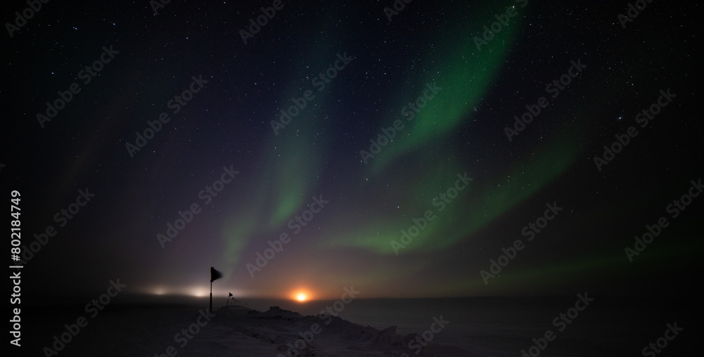 Aurora Borealis Illuminates the Night Sky in Nunavik