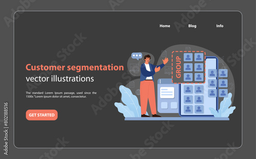 Man performing customer segmentation on digital interface.