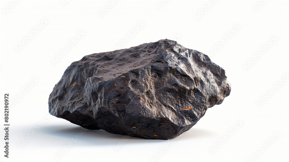 Obraz premium Meteorite on a white background