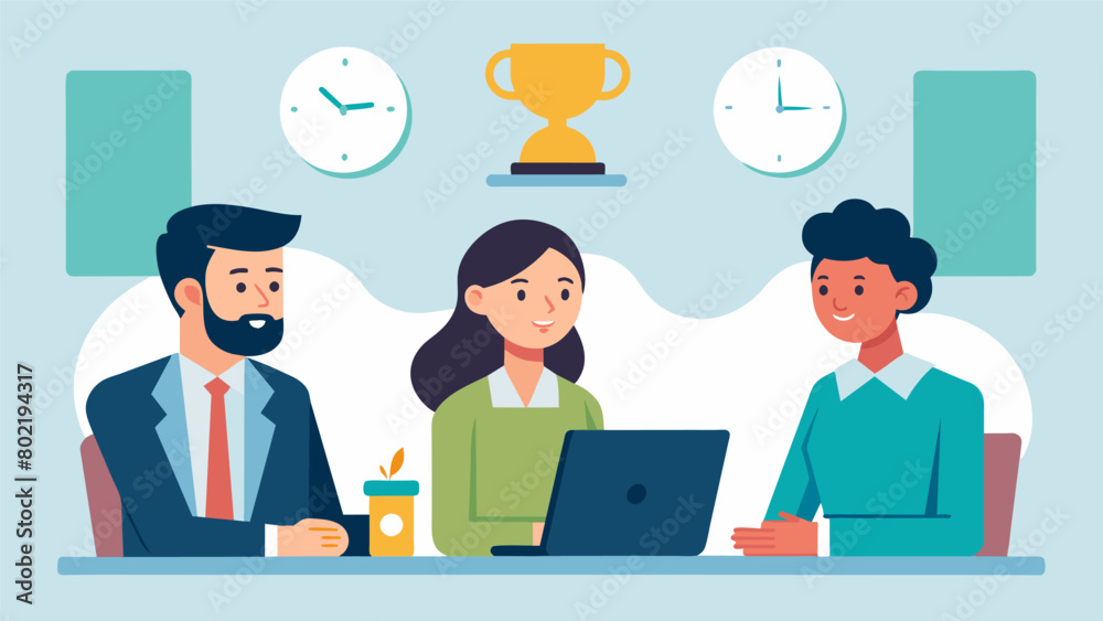 During the interview the hiring team allowed extra time for candidates with processing speed difficulties understanding that it may take longer for. Vector illustration During the interview the hiring team allowed extra time for candidates with processing speed difficulties understanding that it may take longer for. Vector illustration
