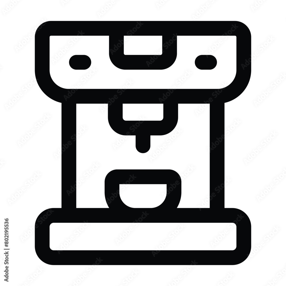 Simple Coffee Machine icon. The icon can be used for websites, print templates, presentation templates, illustrations, etc Simple Coffee Machine icon. The icon can be used for websites, print templates, presentation templates, illustrations, etc