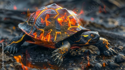 fire turtle. © Yahor Shylau 