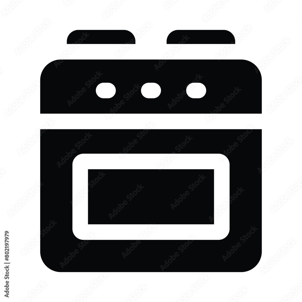 Simple Stove solid icon. The icon can be used for websites, print templates, presentation templates, illustrations, etc Simple Stove solid icon. The icon can be used for websites, print templates, presentation templates, illustrations, etc