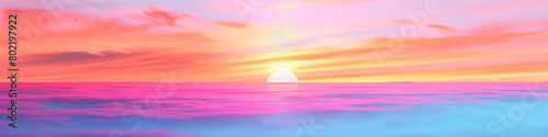 Explore the dynamic energy of a sunrise gradient  as the colors of the sky shift and change with the rising sun  offering an inspiring canvas for artistic expression.