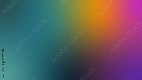 Smooth gradient background, dark green, orange, violet, pink
